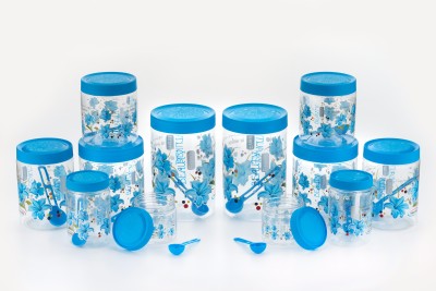 Lion Lender Plastic Grocery Container  - 2000 ml, 1500 ml, 1000 ml, 750 ml, 500 ml, 250 ml(Pack of 12, Blue)