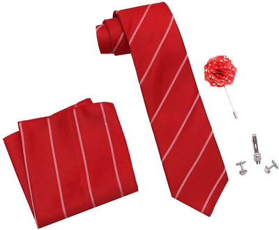 AXLON Satin Tie & Cufflink(Red)