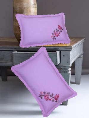 AG Creations Cotton Pillows Cover(Pack of 2, 46 cm*69 cm, Pink)