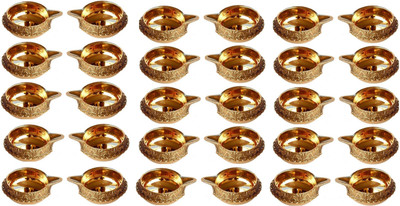 Fashion Bizz Brass (Pack of 30) Table Diya Set(Height: 0.75 inch)