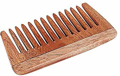 hinik Desi Neem Wooden Comb for Women & Men _Handcrafted (Set of 1)