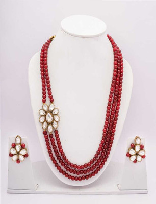 CATALYST Alloy Copper Maroon Jewellery Set(Pack of 1)