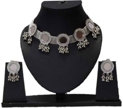 Aarav Creations Metal, Alloy Silver Jewellery Set(Pack of 1)