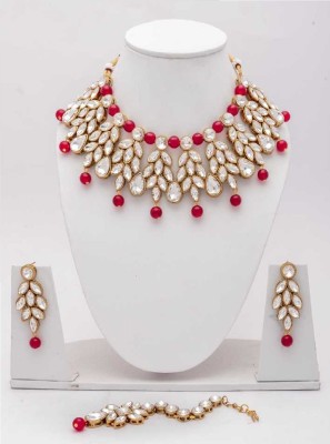 CATALYST Stone, Crystal Gold-plated Red Jewellery Set(Pack of 1)