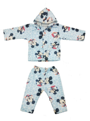 Wonder Star Baby Boys & Baby Girls Casual Dress Sweatshirt, Pyjama(Sky Blue)
