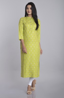 KBZ Women Embroidered Straight Kurta(Light Green)