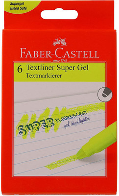 FABER-CASTELL Super Gel Textliner - Pack of 6 Yellow(Set of 6, Yellow)