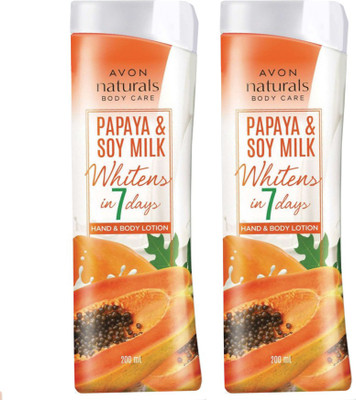 AVON Naturals Hand & Body Lotion (Papaya & Soy Milk - 2 pcs)(400 ml)