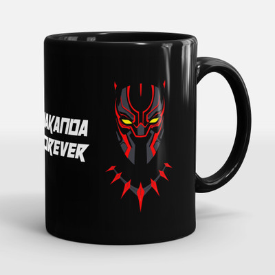 Sublikraft Black Panther Wakanda Forever Printed CoffeeMug Ceramic Coffee Mug(330 ml)