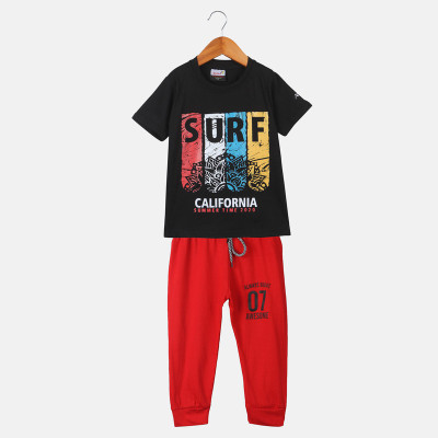 Trendy World Boys Printed Multicolor Top & Pyjama Set