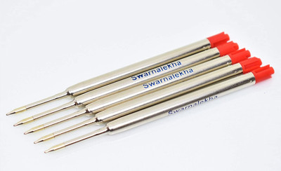 Swarnalekha Metal Jotter RED Ball Pen Refill(Pack of 5, Ink Color - Red)