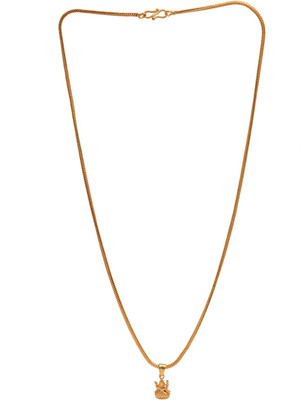 Jewar Mandi Gold-plated Cubic Zirconia Brass Locket Set