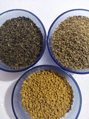 AmbeStore Combo, Methi - 250gm, Ajwain - 100gm, Kali Jeeri - 50gm Seed(1000 per packet)