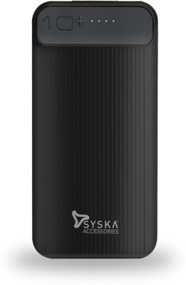 Syska 10000 mAh Power Bank (Fast Charging, 10 W) (Black, Lithium Polymer)