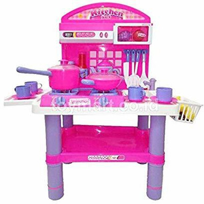 Shivdra traders Pink Kitchen Play Set - 24 pcs