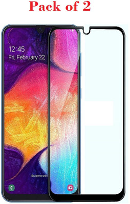 HOBBYTRONICS Edge To Edge Tempered Glass for Samsung A20s(Pack of 2)
