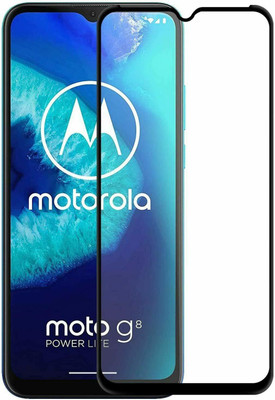 HOBBYTRONICS Edge To Edge Tempered Glass for Moto G8 Power Lite(Pack of 1)