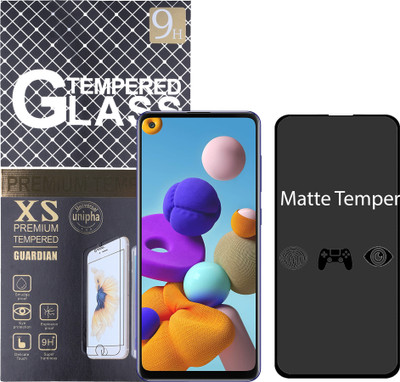 ambera Edge To Edge Tempered Glass for Samsung galaxy A21s(Pack of 1)