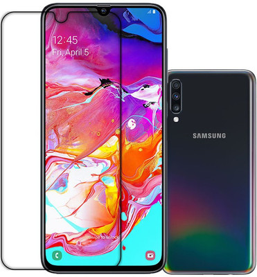 DOWRVIN Front and Back Tempered Glass for SAMSUNG A70(Pack of 2)
