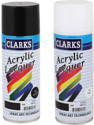 CUBE spray paint black & white Black Spray Paint 400 ml(Pack of 2)