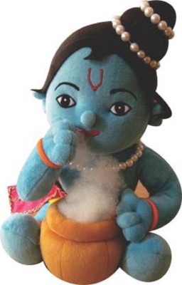 Rockjon Lord Little Krishna (Makhan Chor) God Super Cute Soft Toy - 30 cm (Blue)  - 30 cm(Multicolor)