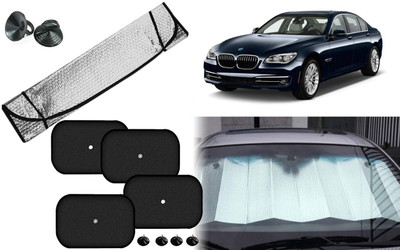 Auto Kite Dashboard, Rear Window, Side Window Sun Shade For BMW 7 Series(Silver, Black)