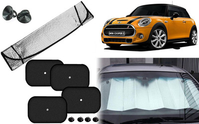 Auto Kite Dashboard, Rear Window, Side Window Sun Shade For Mini Cooper(Silver, Black)