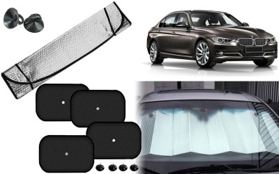 Auto Kite Dashboard, Rear Window, Side Window Sun Shade For BMW 3 Series(Silver, Black)