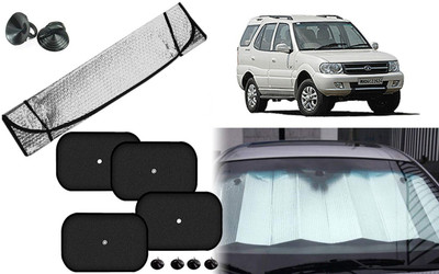 Auto Kite Dashboard, Rear Window, Side Window Sun Shade For Tata Safari Storme(Silver, Black)