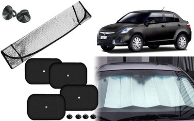 Auto Kite Dashboard, Rear Window, Side Window Sun Shade For Maruti Suzuki Swift Dzire(Silver, Black)