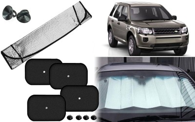 Auto Kite Dashboard, Rear Window, Side Window Sun Shade For Land Rover Freelander 2(Silver, Black)