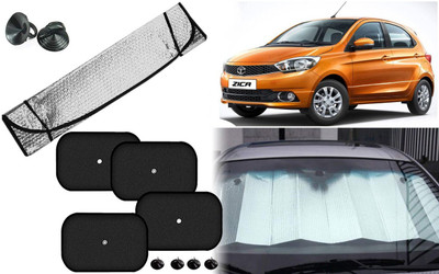 Auto Kite Dashboard, Rear Window, Side Window Sun Shade For Tata Zica(Silver, Black)