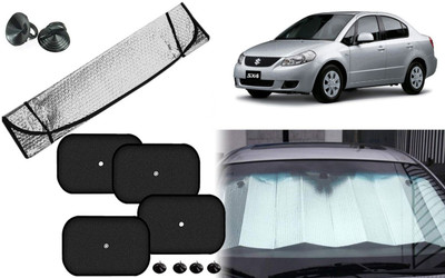 Auto Kite Dashboard, Rear Window, Side Window Sun Shade For Maruti Suzuki SX4(Silver, Black)