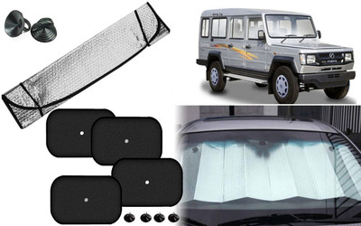 Auto Kite Dashboard, Rear Window, Side Window Sun Shade For Toyota Land Cruiser(Silver, Black)
