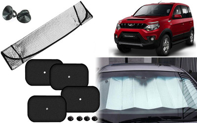 Auto Kite Dashboard, Rear Window, Side Window Sun Shade For Mahindra Nuvosport(Silver, Black)