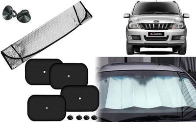 Auto Kite Dashboard, Rear Window, Side Window Sun Shade For Mahindra Quanto(Silver, Black)