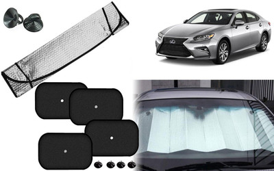 Auto Kite Dashboard, Rear Window, Side Window Sun Shade For Lexus ES(Silver, Black)