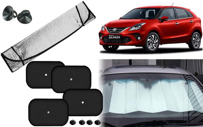 Auto Kite Dashboard, Rear Window, Side Window Sun Shade For Toyota GLS(Silver, Black)