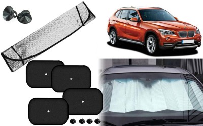 Auto Kite Dashboard, Rear Window, Side Window Sun Shade For BMW X1(Silver, Black)