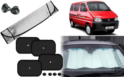 Auto Kite Dashboard, Rear Window, Side Window Sun Shade For Maruti Suzuki Eeco(Silver, Black)