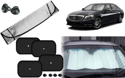 Auto Kite Dashboard, Rear Window, Side Window Sun Shade For Mercedes Benz S500(Silver, Black)