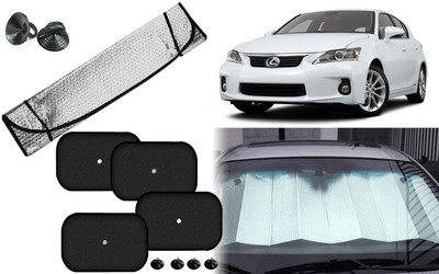 Auto Kite Dashboard, Rear Window, Side Window Sun Shade For Lexus CT(Silver, Black)