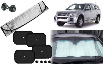 Auto Kite Dashboard, Rear Window, Side Window Sun Shade For Isuzu MU-7(Silver, Black)