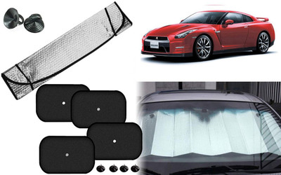 Auto Kite Dashboard, Rear Window, Side Window Sun Shade For Nissan GTRNew(Silver, Black)
