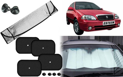 Auto Kite Dashboard, Rear Window, Side Window Sun Shade For Maruti Suzuki Esteem(Silver, Black)