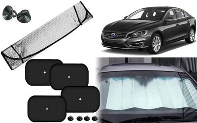 Auto Kite Dashboard, Rear Window, Side Window Sun Shade For Volvo V60(Silver, Black)