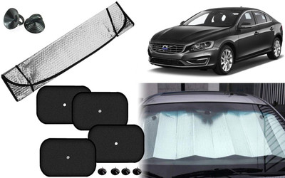 Auto Kite Dashboard, Rear Window, Side Window Sun Shade For Volvo S60(Silver, Black)
