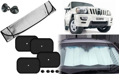 Auto Kite Dashboard, Rear Window, Side Window Sun Shade For Mahindra Scorpio(Silver, Black)