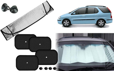 Auto Kite Dashboard, Rear Window, Side Window Sun Shade For Tata Indigo Marina(Silver, Black)