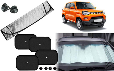 Auto Kite Dashboard, Rear Window, Side Window Sun Shade For Maruti Suzuki S8(Silver, Black)